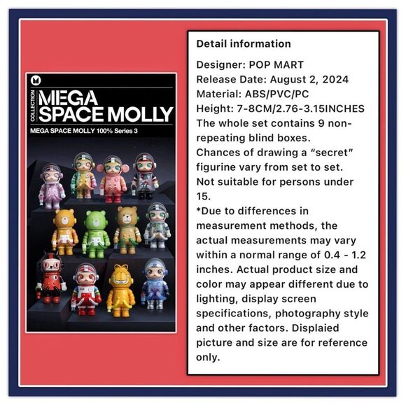 MEGA SPACE MOLLY 100% Series 3 Figurine - Tetris - Picture 3 of 16